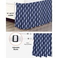 thumbnail image 3 of Navy Blue Knot Bed Skirt Queen Size, Nautical Striped Monochrome Ocean Wrap Around Bed Skirting with Adjustable Elastic Strap, Dust Ruffle Pleated Bedskirts 16 Inch Drop for Bedroom Queen Beds, 3 of 9