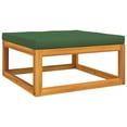 thumbnail image 4 of vidaXL 4 Piece Garden Lounge Set with Green Cushions Solid Wood, 4 of 5