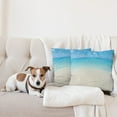 thumbnail image 4 of Ambesonne Tropical Throw Pillow Cover 2 Pack, Carribean Sea Beach, 18", Cream Navy, 4 of 7