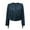 Blue, variant on Women's Leather Moto Cropped Jacket Plus Size Long Sleeve Loose Fit Fashion Casual Tops with Tassels Green S