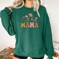 thumbnail image 4 of Culottes pour Femmes Femmes Manches Longues Chandails Maman Col Rond Chandail Ample Léger Blouse Hauts TP Vert, 4 of 7