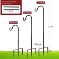 thumbnail image 4 of Shepherds Hook for Garden Outdoor 32 inch 1/2 inch Thick for Hanging Solar Lights, Lanterns, Bird Feeders, Metal Hanger Hook .U.S. Patent. (Bronze color), 4 of 6