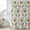 thumbnail image 6 of Vintage Palm Trees Shower Curtain Set - Small 36" x 72" Washable Bathtub Curtain with 12 Hooks, Summer Botanical Retro Art Waterproof Fabric Stall Shower Curtains for Bathroom/Bathtub Décor, 6 of 6
