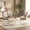 42" table*4 Gray PU chairs silver leg style 2, variant on Sumdeal Modern 5-Piece Dining Set, 42" Round Tempered Glass Table & 4 Grey PU Leather High-Back Chairs with Chrome Metal Legs, Contemporary Kitchen & Dining Room Furniture