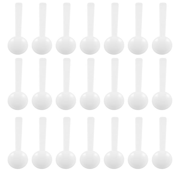 100pcs Disposable Plastic Spoon 1 Gram Plastic Spoon White Plastic