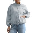 thumbnail image 1 of ManxiVoo Women's Waterproof Rain Jacket Lightweight Hooded Windbreaker For Outdoor Activities And Commuting S Size Light Blue, 1 of 9