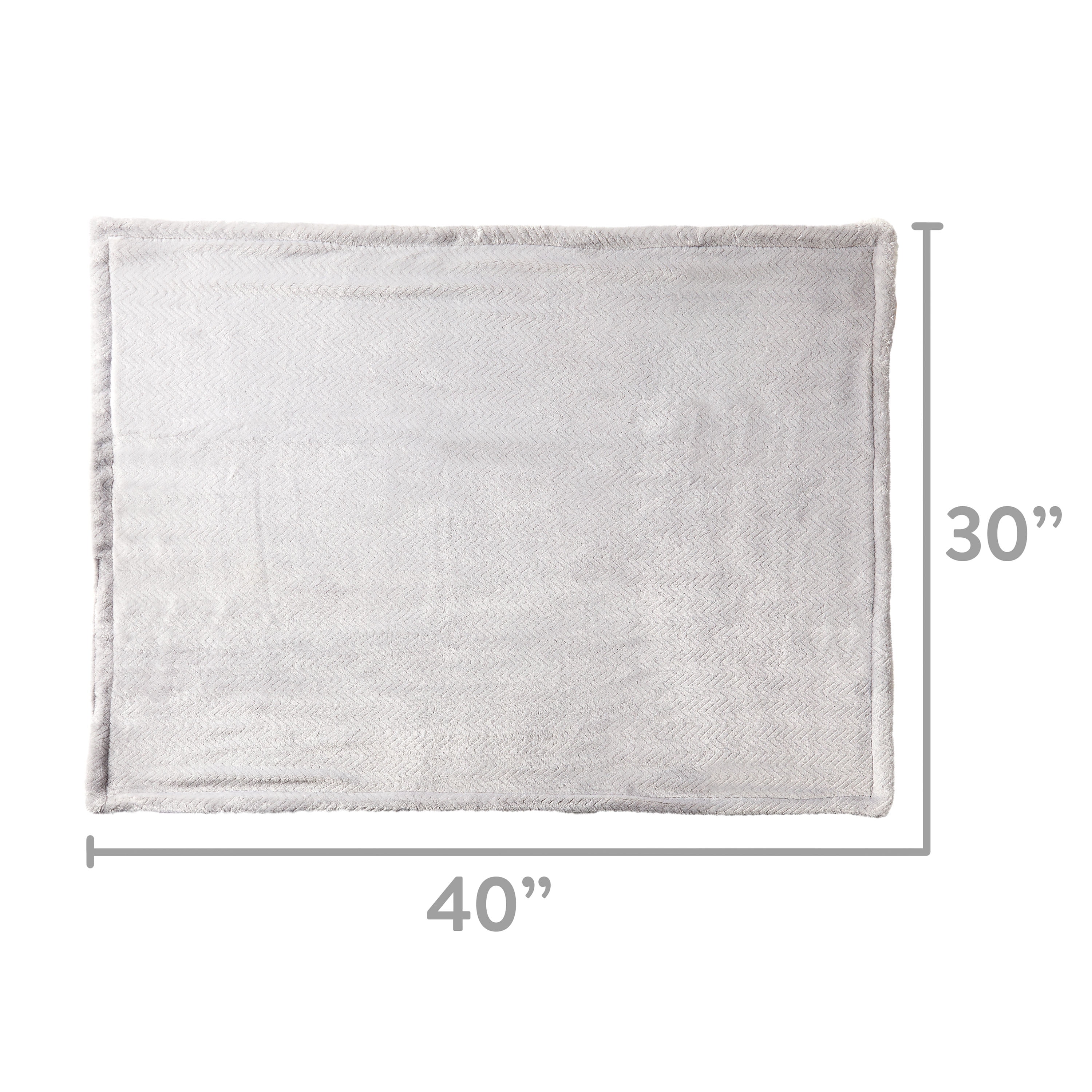 Parent's Royal Plush Blanket for Baby Boys and Girls, Gray, 30" x 40"