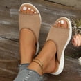 thumbnail image 6 of Willtoo Women's Orthopedic Sandals Wide Width Wedge Casual Summer Sandals Flats Comfortable Orthopedic Slipper, 6 of 6