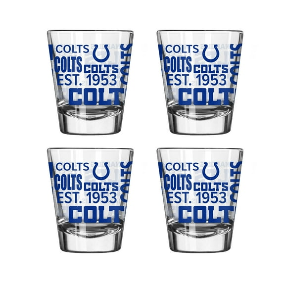 Logo Brands Indianapolis Colts 4-Pack 2oz. Shot Glass Set