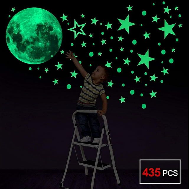Glow in the Dark Stars and Moon Wall Stickers