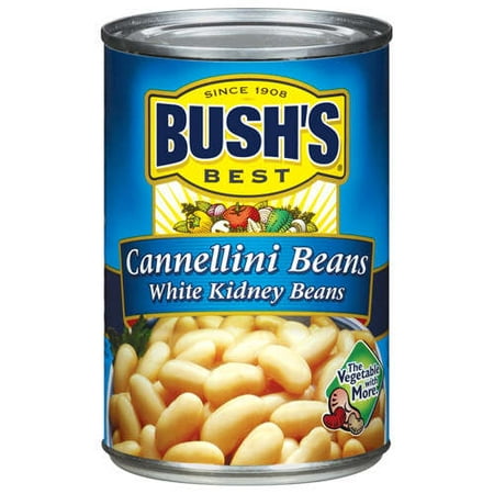 (6 Pack) Bush's Best White Kidney Cannellini Beans, 15.5 (Best Way To Cook Canned Peas)