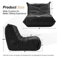 thumbnail image 2 of Sillón puff gigante de espuma viscoelástica Hobestluk, negro, 2 of 8