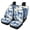 Blue Deer Toile Pattern, variant on Uourmeti Zebra Stripe Quilted Design Car Seat Cover Full Set 3 Pack Front and Back Seat Protector Car Interior Decor Softy Suitable for Cars Sedans