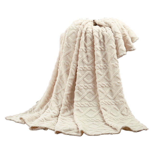 Hearth & Gear Wind Solid Color Layer Taperskin Velvet Blanket Nap Blanket Spring Summer Air Conditioning Blanket Blanket Air Conditioning Blanket Beige White 70×100cm Twin Size Blankets for Bed