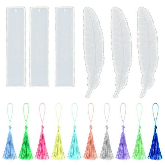 YIEMEEN Tassel Bookmark Epoxy Resin Mold Book Holder Silicone Mould DIY Crafts Office School Student Stationery Casting Tool