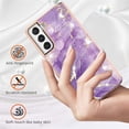 thumbnail image 2 of Compatible with Samsung Galaxy S21 FE Case, Galaxy S21 FE Case Ultra Slim Marble Luxury Glossy Rubber Durable Shockproof Protective Phone Case for Samsung Galaxy S21 FE Marble Purple YBT, 2 of 10