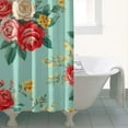 thumbnail image 4 of Pioneer Flower Floral Print Pattern Shower Curtain 36"x72" ,Bathroom Decorative Shower Curtains Set with 12 Hooks,Modern Waterproof Washable Shower Curtain, 4 of 6