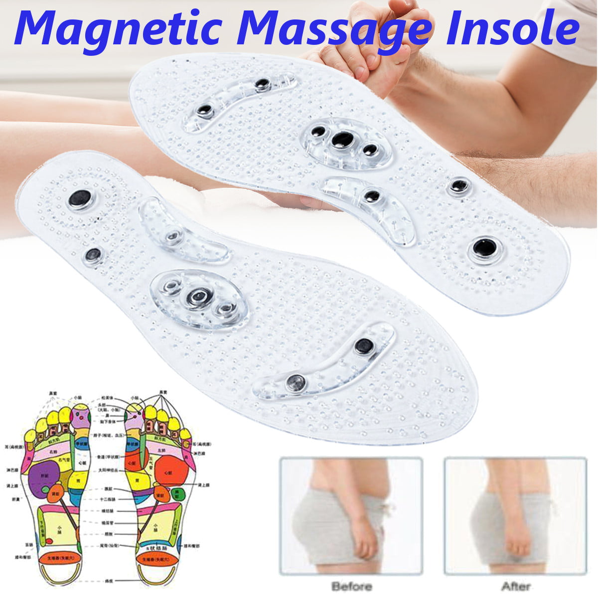 Acupressure Magnetic Massage Insoles 