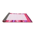 thumbnail image 2 of Ahgly Company Indoor Round Solid Pink Modern Area Rugs, 5' Round, 2 of 4