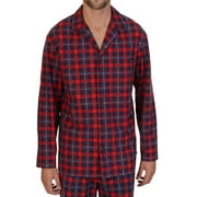 Nautica NEW Red Navy Blue Mens Medium M Fleece Pajama Plaid Nightshirt