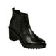 thumbnail image 1 of Botines Mujer Negros Charol Con Texturas Tacón Ancho Casual negro 26 Capa De Ozono 020D1F, 1 of 6