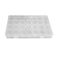 thumbnail image 3 of Caja de almacenamiento de uñas, 28 rejillas, ecológica, duradera, transparente, PP, tapa separada, caja para puntas de uñas, para pendientes de cuentas, joyería, transparente, 28 rejillas, 3 of 5