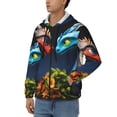 thumbnail image 3 of Kdxio Playful Colorful Dragons Flowers Print Men Hoodies Casual Hoodies for Men with Zip Pockets Full Zip Long Sleeve Sweatshirt Sports Hooded Jacket-XX-Large, 3 of 5