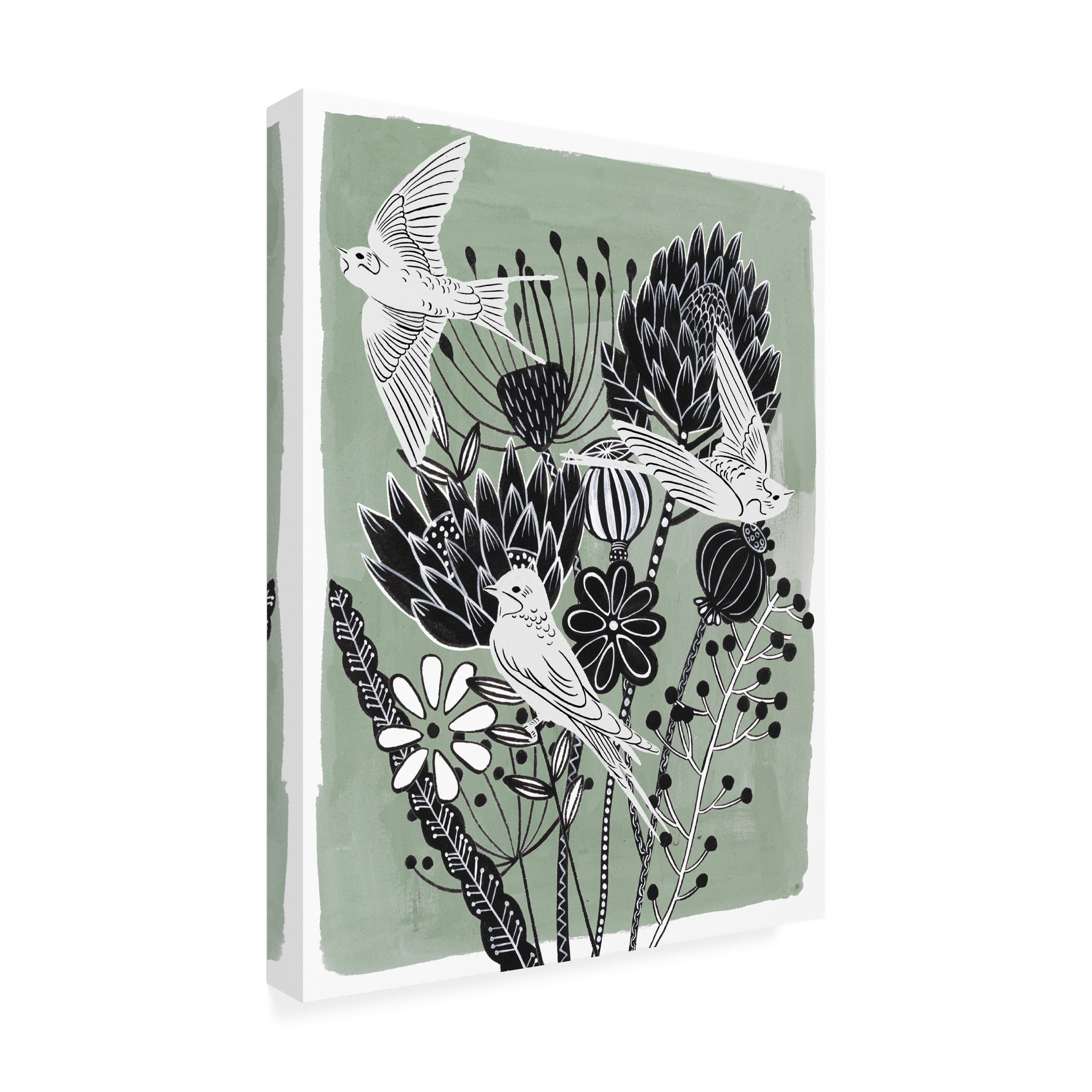 Melissa Wang 'Swallow Dance I' Canvas Art