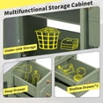 thumbnail image 6 of viswild 36" Bathroom Vanity with Soft Close Doors, 3 Drawers & Adjustable Shelf - Ceramic Sink, Overflow Protection, Gold Handles for Small Bathroom, Green, 6 of 14