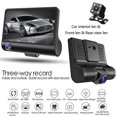 thumbnail image 2 of 3 Channel Dash Cam 4 Inches TFT LCD Car DVR, Front Inside Rear Three Way Night Vision HD 1080P Car Camera, 140° Wide Angle, 2 of 5