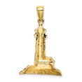thumbnail image 3 of 14K Yellow Gold Polished Finished Lighthouse with Side Building Charm, 3 of 3