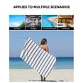 thumbnail image 5 of Navy Blue Striped Towel Set of 3, Soft Microfiber Bath Towels, Hand Towel, Washcloths, Navy Blue White Stripes Farmhouse Quick-Dry Absorbent Towels for Bathroom Kitchen Hotel Beach Gym Spa, 5 of 7