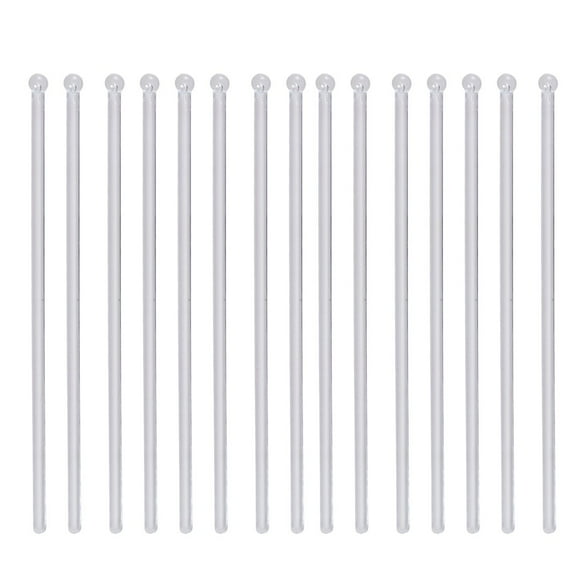 Topbathy White Plastic Drink Stirrer for Cocktail Stirring Use Perfect for Drinks Coffee and Parties 100 Pcs
