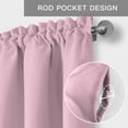 thumbnail image 3 of Pink White Stripe Kitchen Valances for Windows, Modern Rustic Vertical Striped Bathroom Window Valances 60x18 Inch Rod Pocket Window Treatments Valance Curtains for Living Room Bedroom Decor, 3 of 9