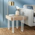thumbnail image 2 of SAFAVIEH Aberton Modern Square End Table, Natural/White (19.7 in. W x 19.7 in. D x 19.7 in. H), 2 of 9