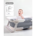 thumbnail image 3 of Prociv Collapsible Baby Bathtub for Infants to Toddler, Portable Travel Bathtub Multifunctional Bathtub with Drain Hole, Baby Folding Bathtub for Newborn 0-36 Month Gray, 3 of 10