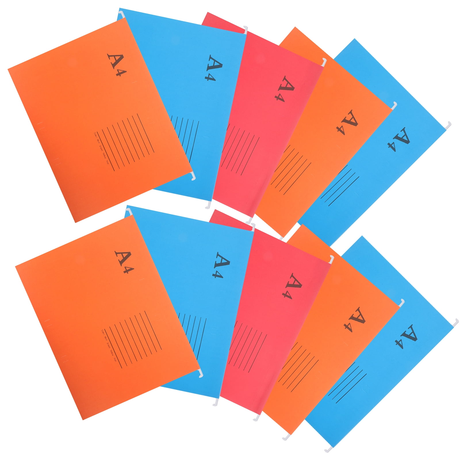 Linaichen 10pcs A4 Hanging File Folders Storage Organizer (Mixed Color)
