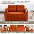 thumbnail image 6 of CQSXDA 2 In 1 Convertible Sofa Bed With Fold Out Floor Couch Design With Pillows For Lounge Settings, Orange, 6 of 18