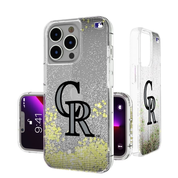 Colorado Rockies Linen Logo iPhone Glitter Case