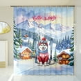 thumbnail image 3 of Hello Welcome Winter The Ski Siberian Husky Snowy Day Shower Curtain Husky Dog Lover Gifts Waterproof Bathroom Bathtub Curtain - 13013, 3 of 5
