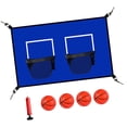 thumbnail image 4 of Juego de aro de baloncesto de trampolín con aros de canasta dobles, fácil de ensamblar, portería de baloncesto universal suave para la mayoría de las, 4 of 7