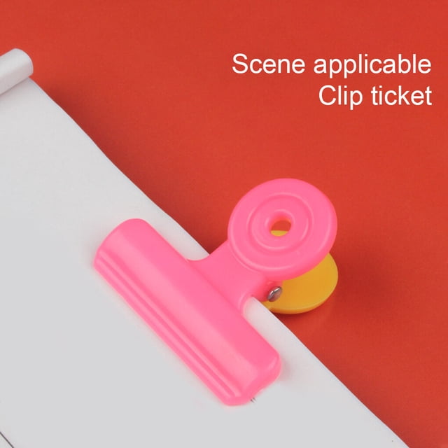 VONKY 16 Pieces Bag Chip Clips Heavy-Duty Food Binder Plastic Paper Clamp Spring Organizer Bill Note Fold Dorm Office Random L