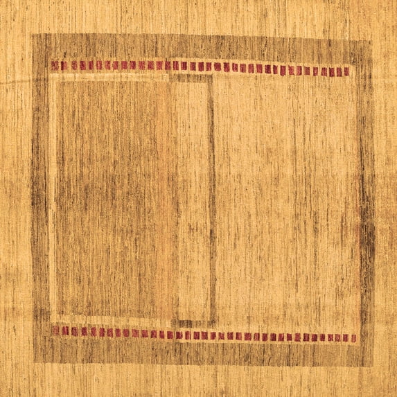 Ahgly Company Indoor Square Oriental Brown Modern Area Rugs, 5' Square