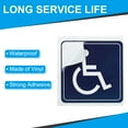 thumbnail image 3 of Uxcell 6x6 Inch Handicap Sign Stickers, Vinyl Accessible Sign Disabled Symbol Weatherproof for Wheelchair Person 12Pcs, 3 of 6