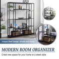 thumbnail image 4 of Harper & Bright Designs 5 Tier Bookcase Tall Bookshelf for Bedroom, Modern Rustic Storage Shelf with Metal Frame, Freestanding Display Accent for Living Room, Black, 4 of 9