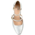 thumbnail image 5 of Journee Womens Isadorah Mary Jane Mid Block Heel Square Toe Pumps, Widths Available, 5 of 10