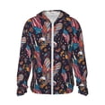 thumbnail image 2 of Uemuo United States Of America Pattern Women's Full Zip UPF 50+ Sun Protection Hoodie Jacket Long Sleeve Sun Shirt Hiking Outdoor Performance with Pockets-Small, 2 of 9