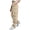 Khaki, variant on Gytharion Women's Cargo Pants Corduroy Button Front Utility Trousers Wide Leg Elastic Waist Work Pants with Pockets for Fall Winter