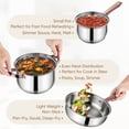 thumbnail image 2 of Coliware 6-Piece Rose Gold Pots and Pans Set, Stainless Steel Cookware Sets with Stock Pots Saucepans Frying Pans, Non-Stick Commercial Cooking Set Compatible with All Stovetops, Dishwasher Safe, 2 of 9