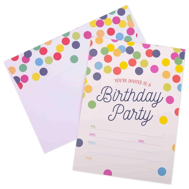 GSM Brands Invitations pour Fête d'Anniversaire - 20 Cartes avec Enveloppes